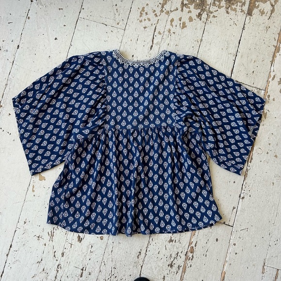 Antropologie RD and Koko Embroidered Peasant Blouse Top - Picture 6 of 11